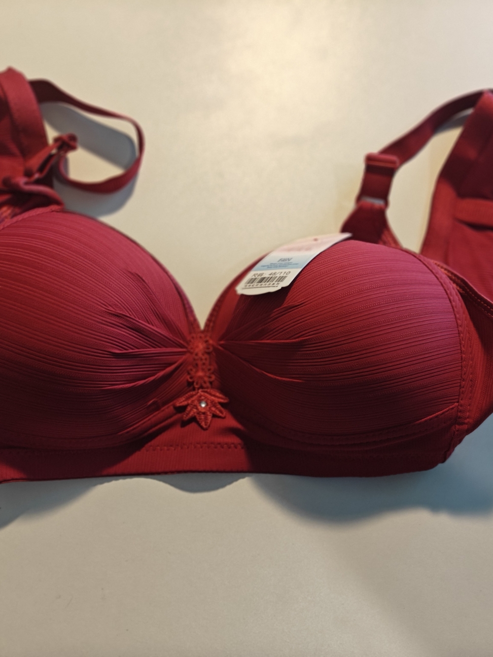 Red Padded Lace-Accent Bra - Women Intimates